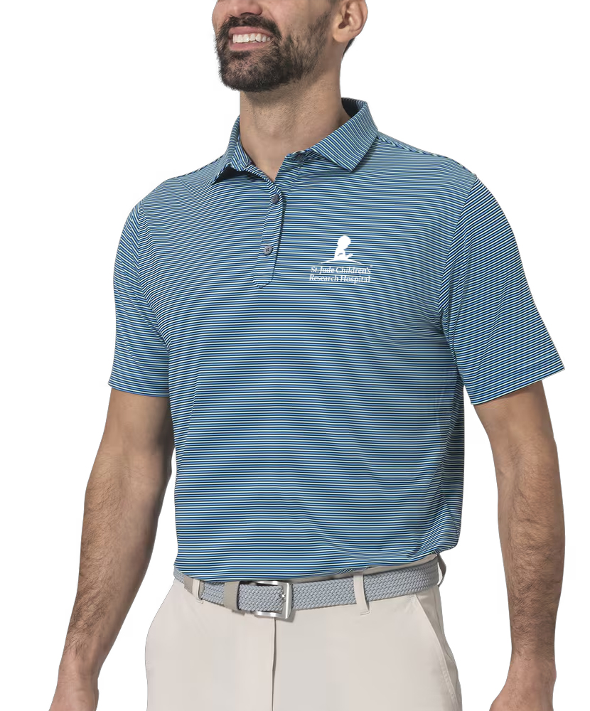 Primary image St. Jude FootJoy Smooth Stripe Lisle Polo - Navy